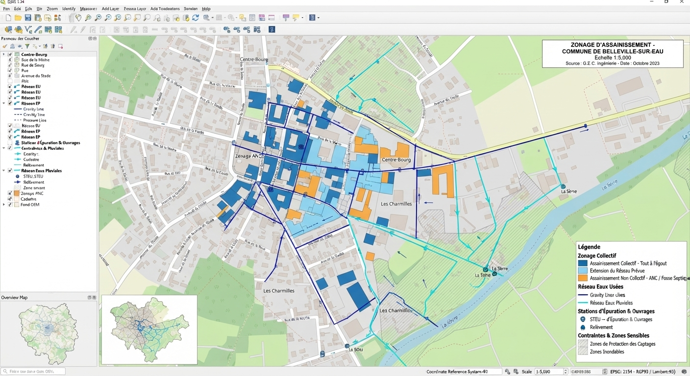 Zonage d'assainissement et zonage pluvial, Geomark SIG Solutions
