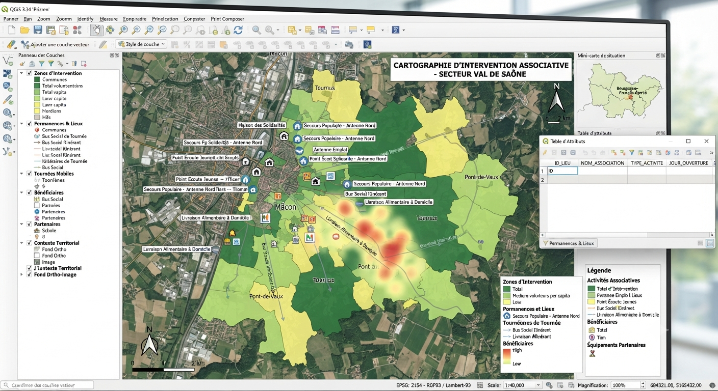 Carte d'intervention associative, Geomark SIG Solutions