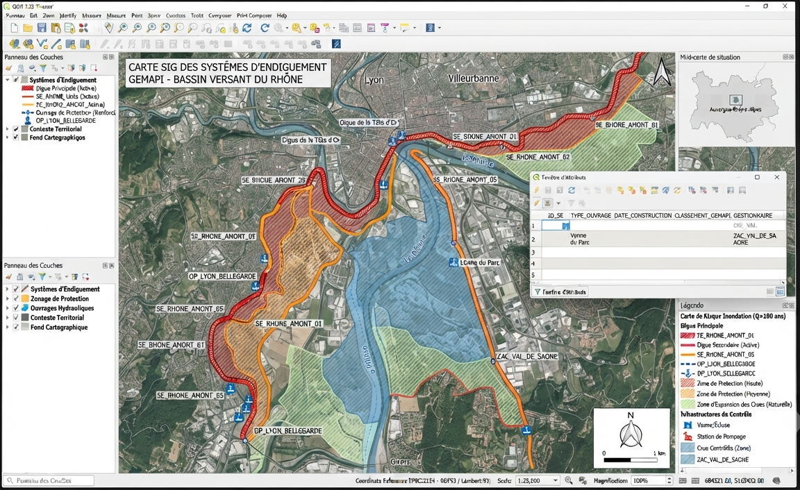 Systèmes d'endiguement GEMAPI, Geomark SIG Solutions